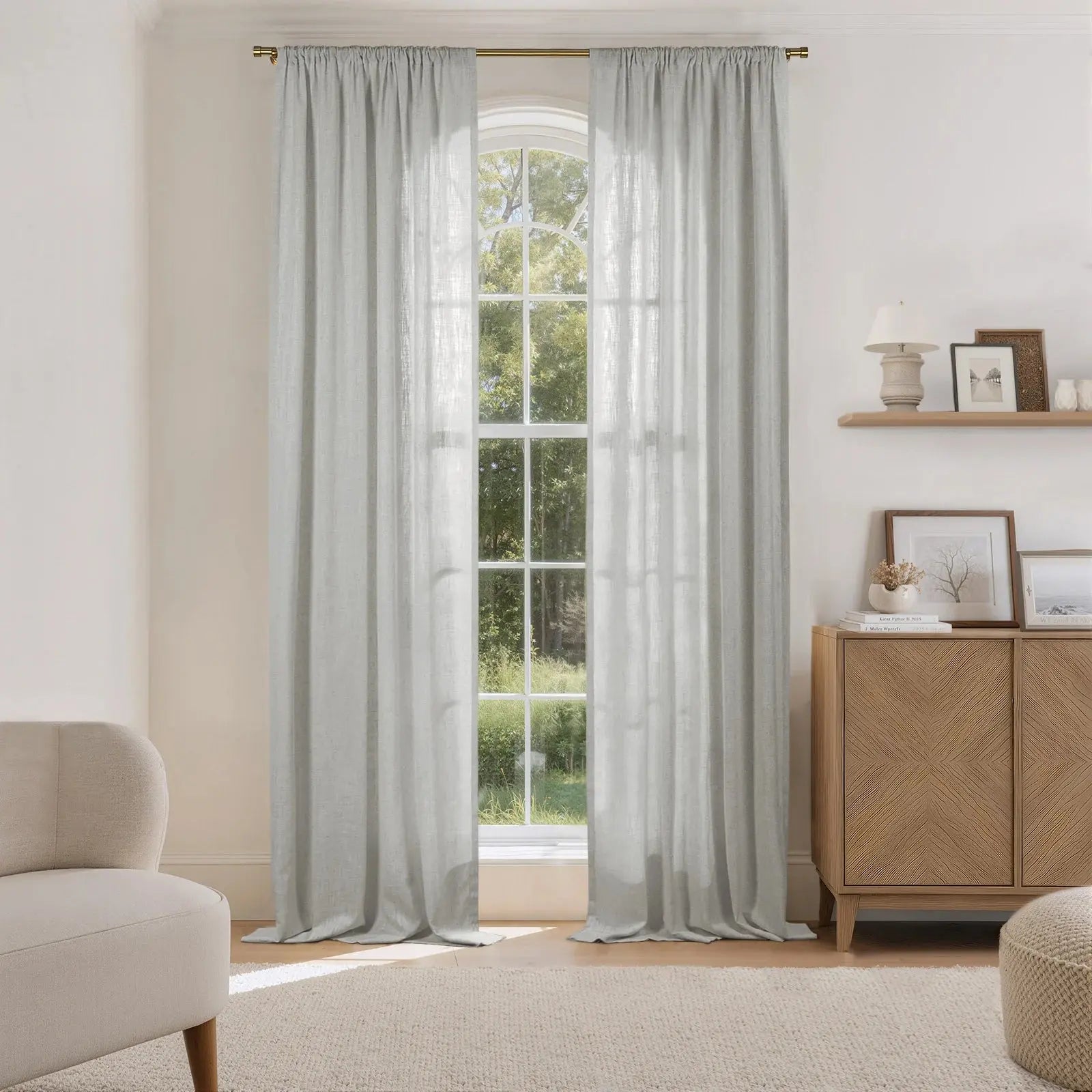 Liz Linen Drape Soft Top- -TWOPAGES