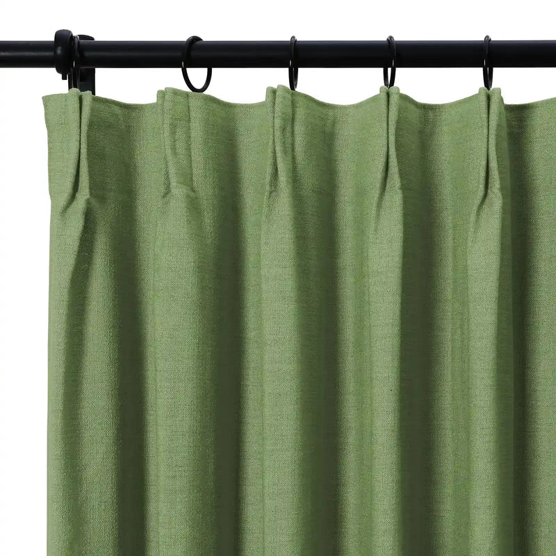 Isabella Heavyweight Cotton Curtain Pleated-?-TWOPAGES