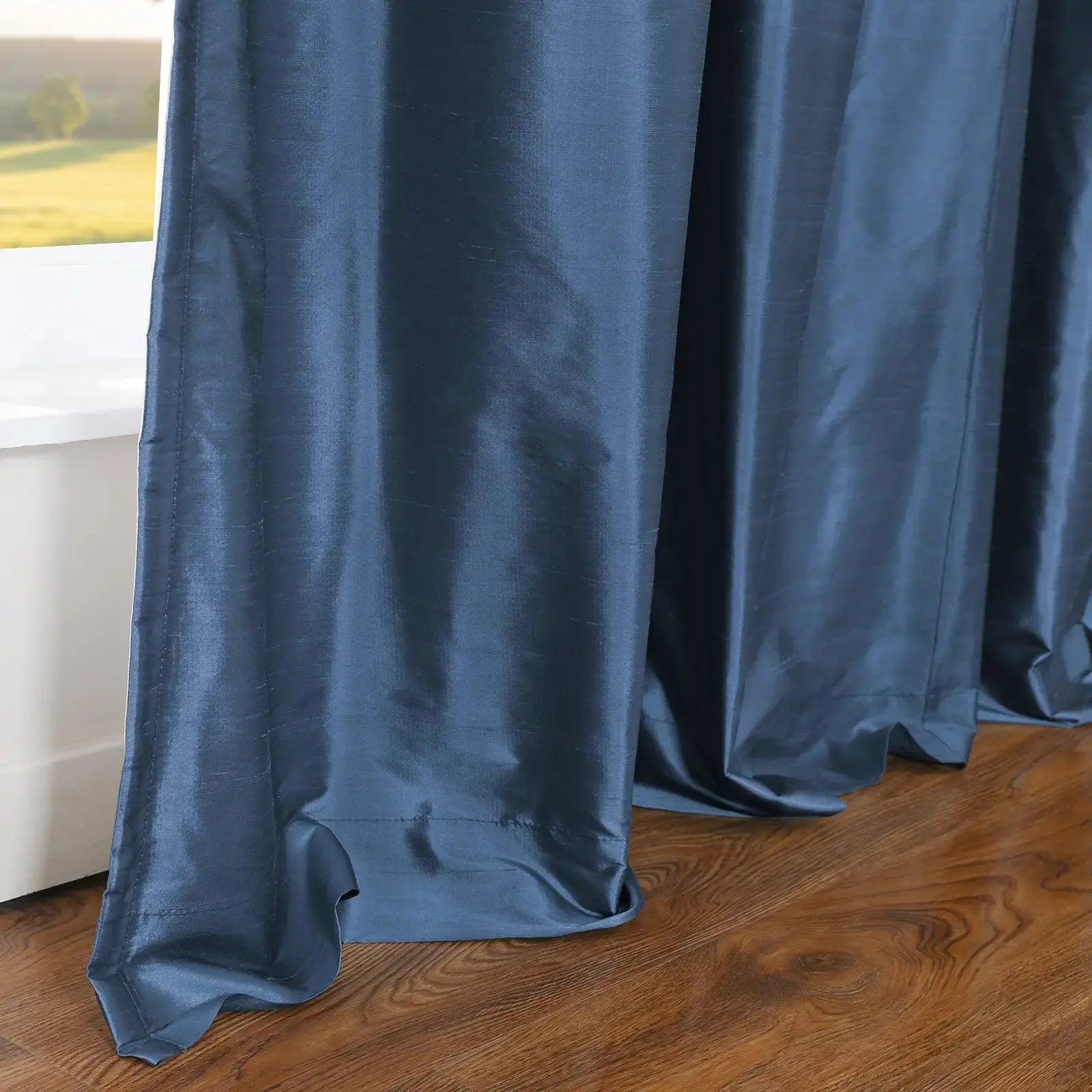 Selman Dupioni Silk Curtain Pleated?-TWOPAGES