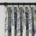Holly Floral Pattern Boho Style Curtain Pleated TWOPAGES