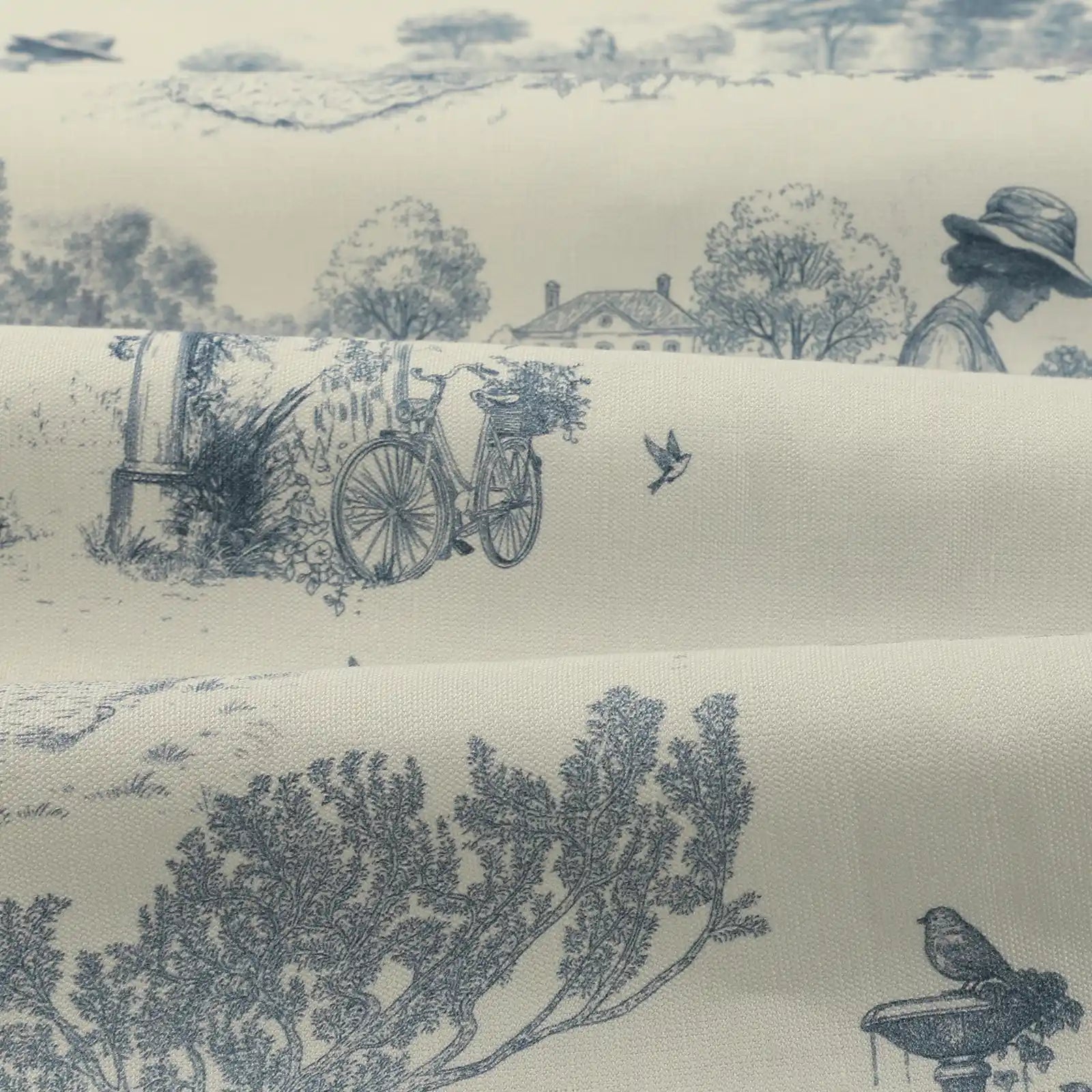 MS. MAVERICK MUSE x TWOPAGES Pastoral Printed Linen Cotton Pleated Curtains