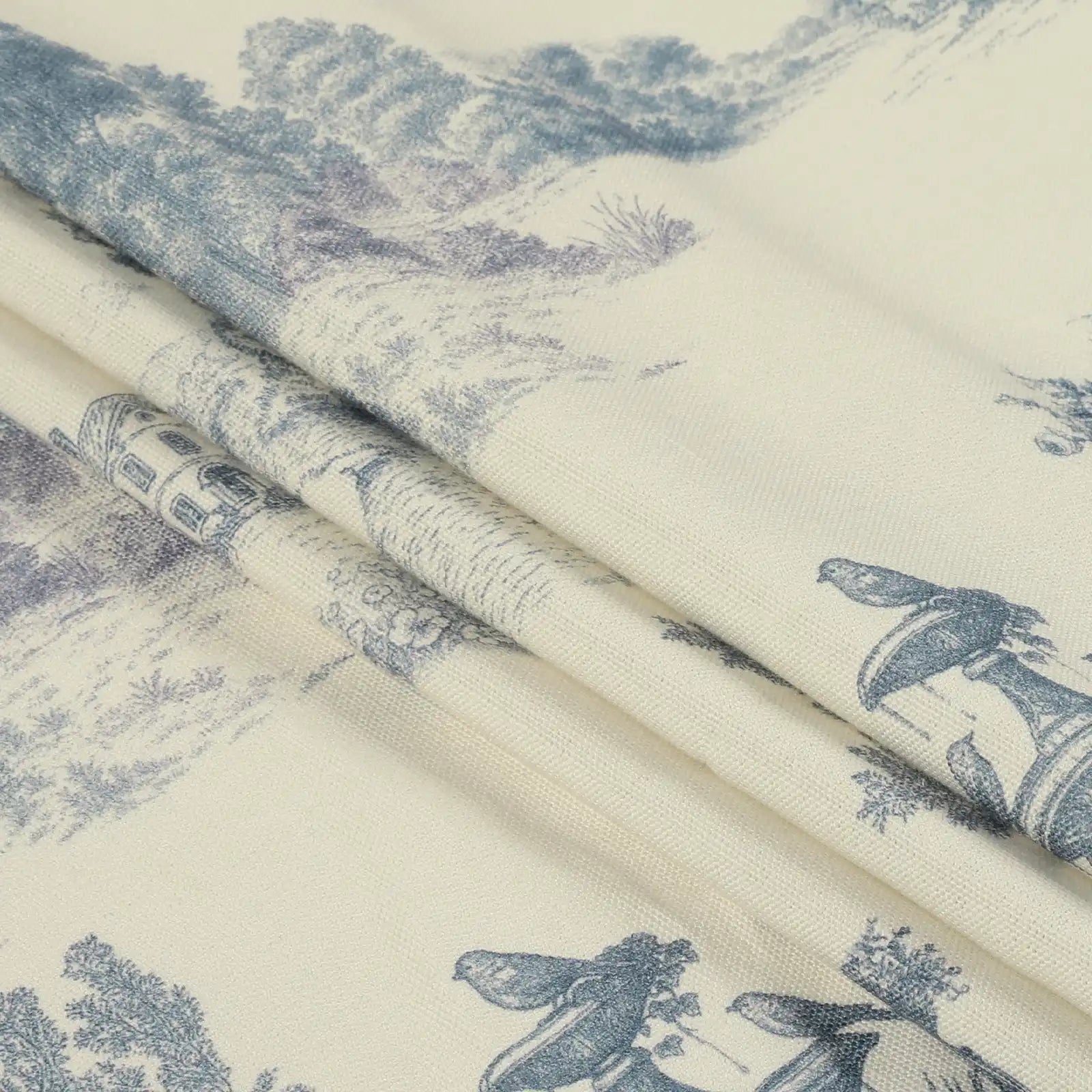 MS. MAVERICK MUSE x TWOPAGES Pastoral Printed Linen Cotton Pleated Curtains