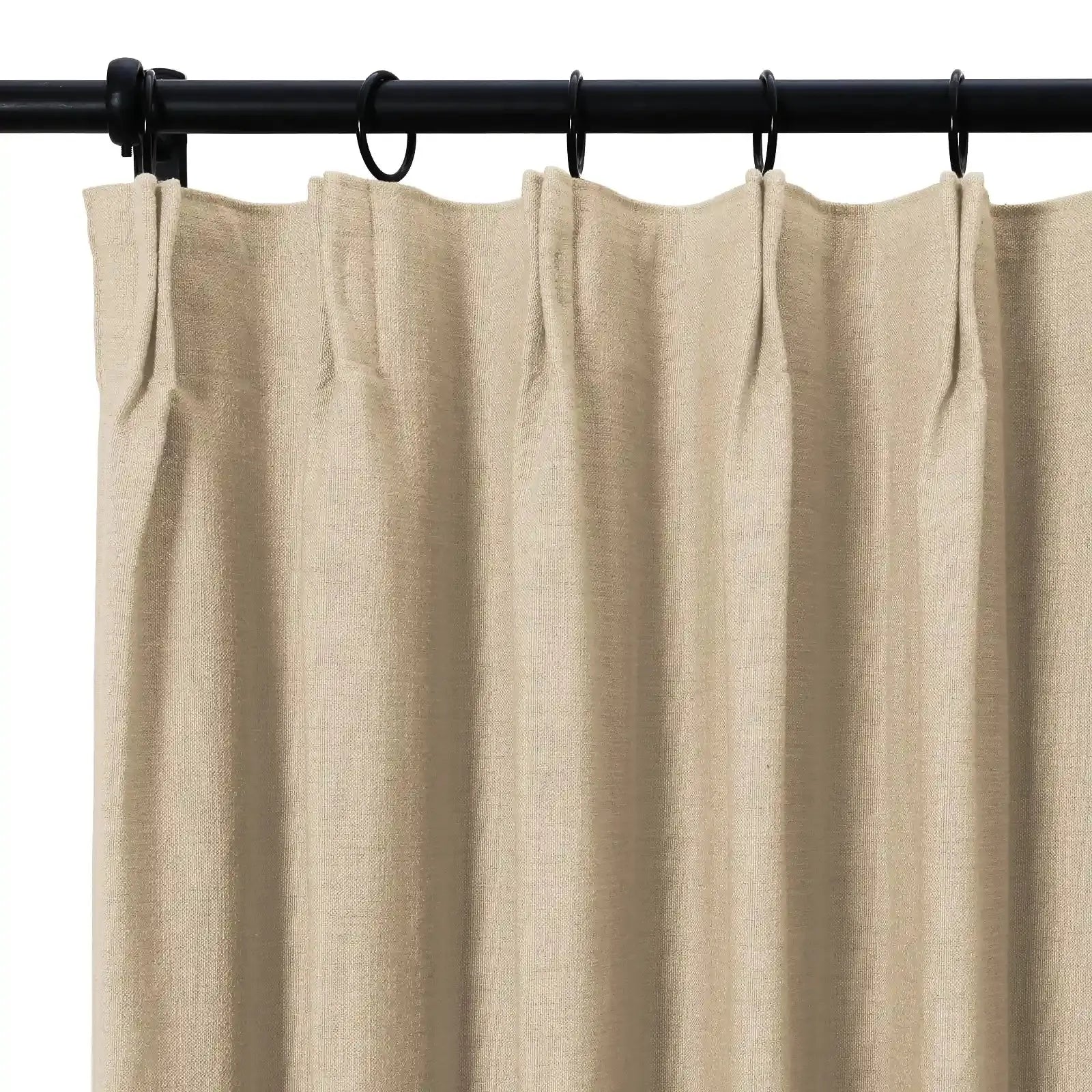 Isabella Heavyweight Cotton Curtain Pleated-?-TWOPAGES