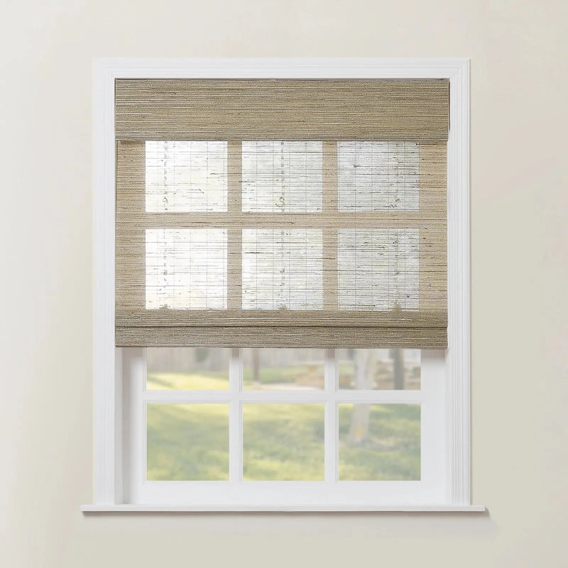 Rae Natural Ramie Flax Woven Wood Blinds - Series C-?-TWOPAGES CURTAINS