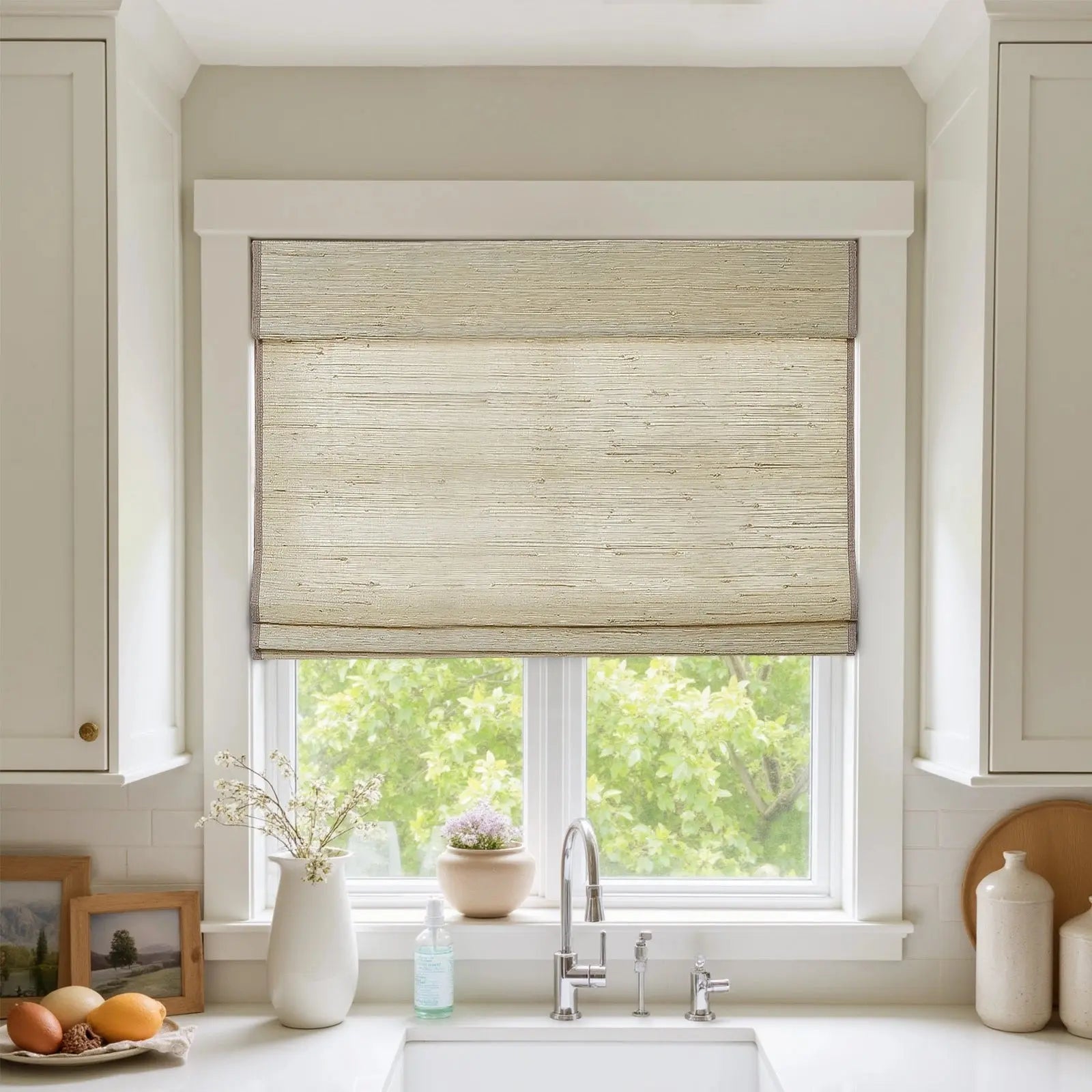 Rae Natural Ramie Flax Woven Wood Blinds - Series C?-TWOPAGES CURTAINS