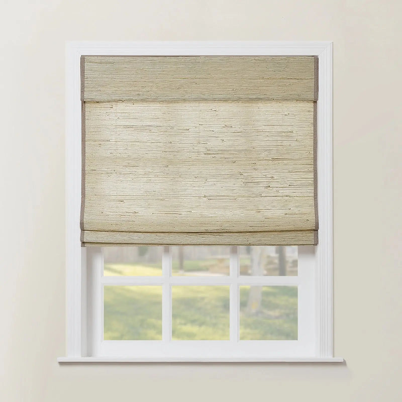 Rae Natural Ramie Flax Woven Wood Blinds - Series C-?-TWOPAGES CURTAINS