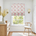 Holly Botanical Boho No-Drill Flat Fold Roman Blind Cordless