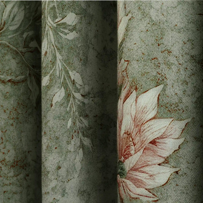 MS. MAVERICK MUSE x TWOPAGES Pastoral Printed Linen Cotton Pleated Curtains