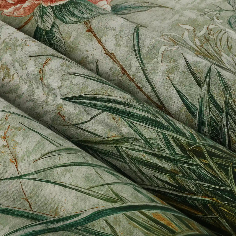 MS. MAVERICK MUSE x TWOPAGES Pastoral Printed Linen Cotton Pleated Curtains
