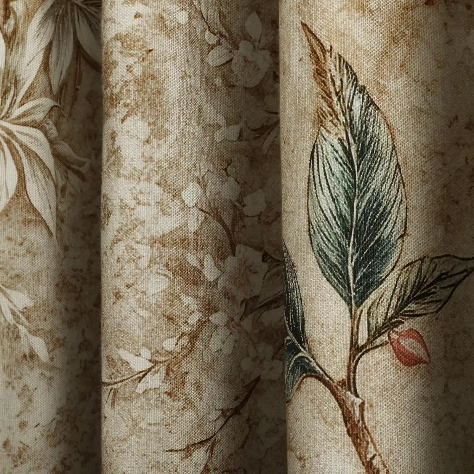 MS. MAVERICK MUSE x TWOPAGES Pastoral Printed Linen Cotton Pleated Curtains
