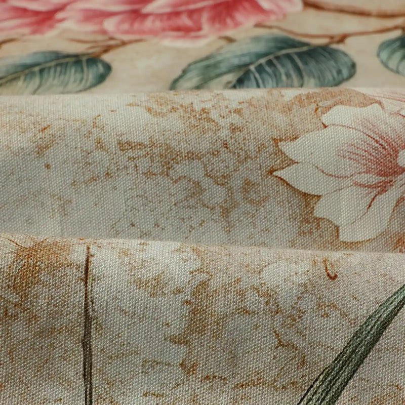 MS. MAVERICK MUSE x TWOPAGES Pastoral Printed Linen Cotton Pleated Curtains