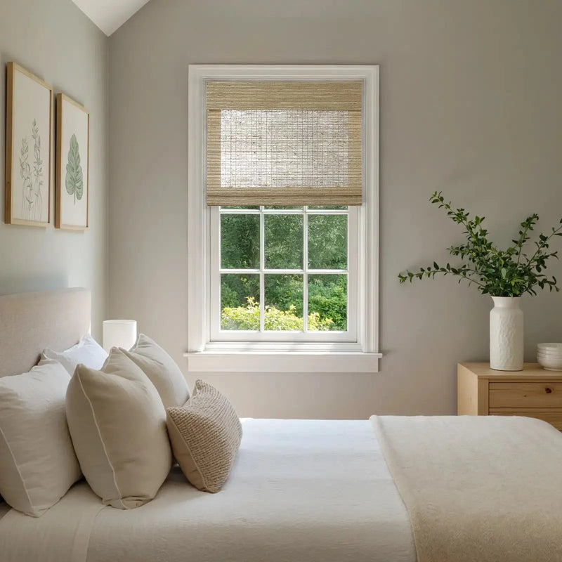 Rae Natural Ramie Flax Woven Wood Blinds - Series C?-TWOPAGES CURTAINS