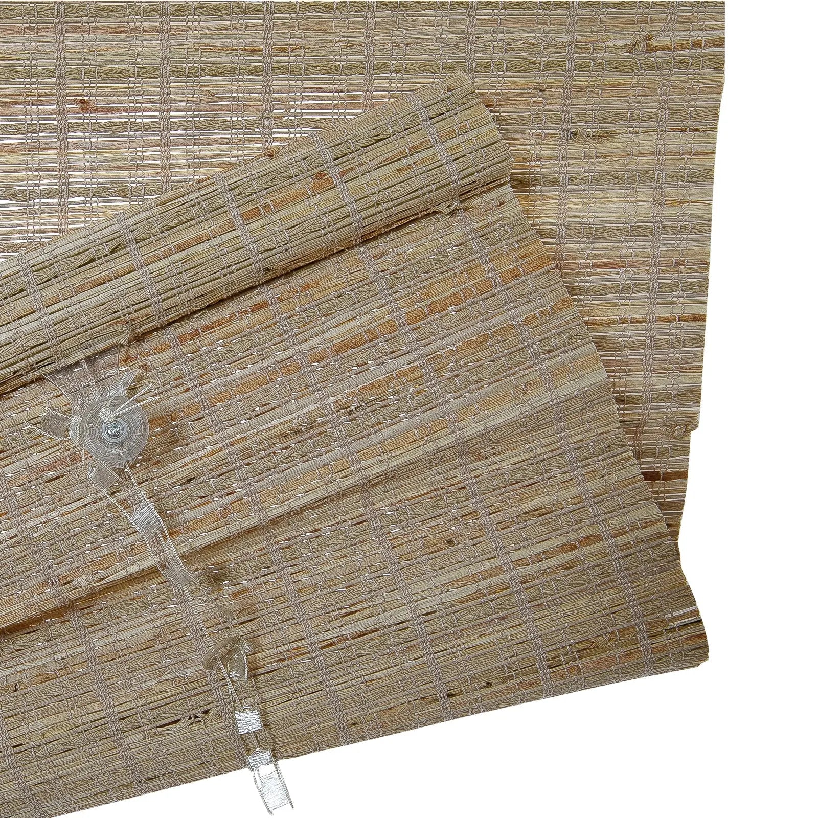 Rae Natural Ramie Flax Woven Wood Blinds - Series C-?-TWOPAGES CURTAINS