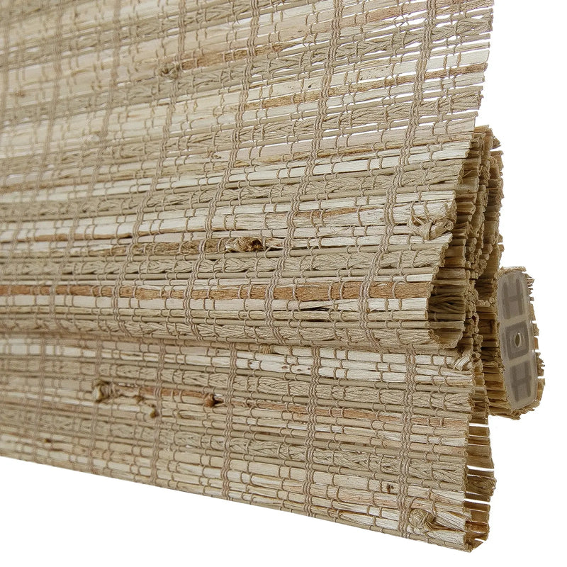 Rae Natural Ramie Flax Woven Wood Blinds - Series C-?-TWOPAGES CURTAINS