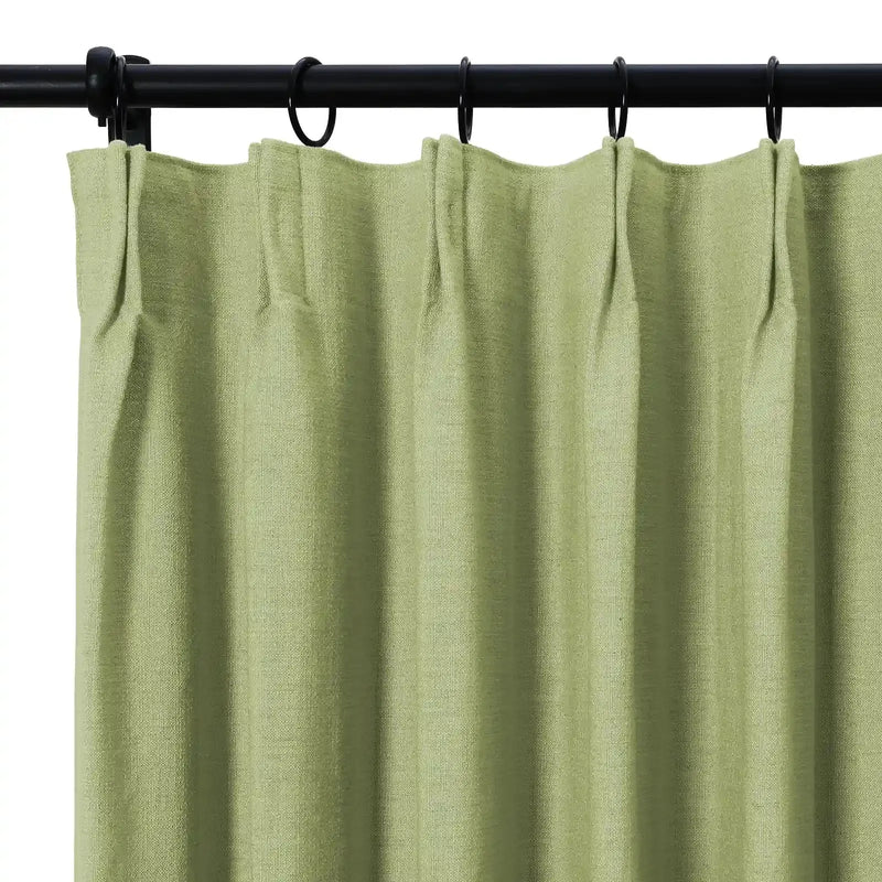 Isabella Heavyweight Cotton Curtain Pleated-?-TWOPAGES