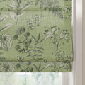 Holly Botanical Boho No-Drill Flat Fold Roman Blind Cordless