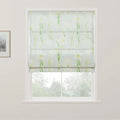 Holly Botanical Boho No-Drill Flat Fold Roman Blind Cordless