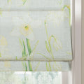 Holly Botanical Boho No-Drill Flat Fold Roman Blind Cordless