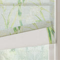 Holly Botanical Boho No-Drill Flat Fold Roman Blind Cordless