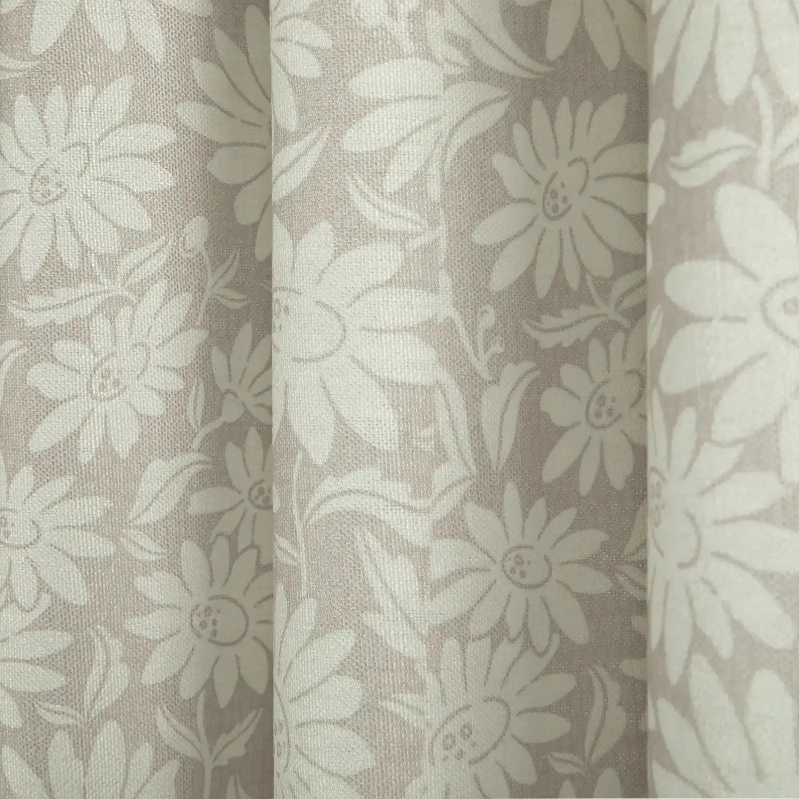 Leah Berin Garden Botanical Cotton Print Drapery Pleated- -TWOPAGES