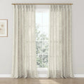 Leah Nicole Garden Botanical Cotton Print Drapery Pleated- -TWOPAGES