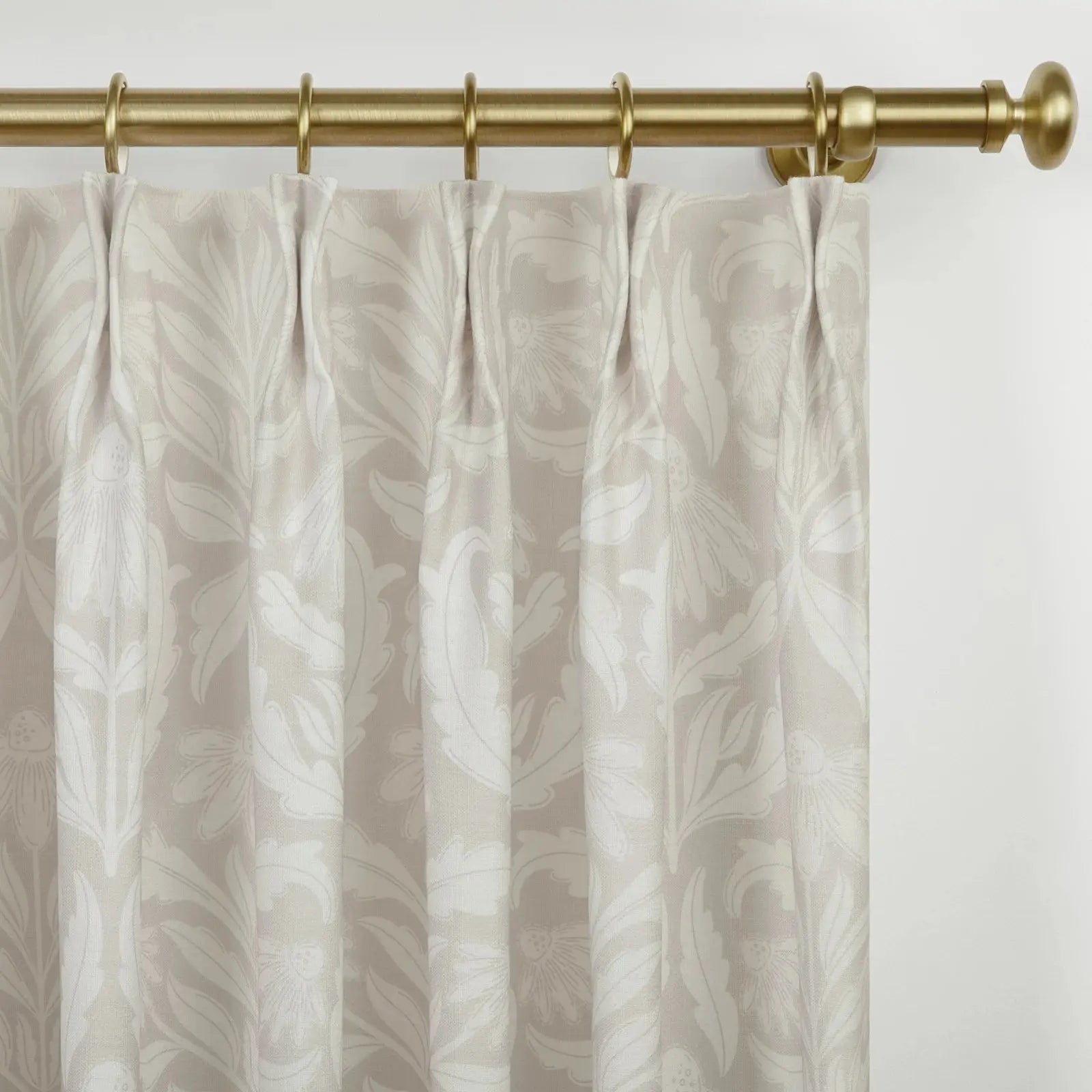 Leah Berin Garden Botanical Cotton Print Drapery Pleated- -TWOPAGES