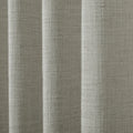 Grey Liz Linen Pleated Curtains semi-sheer linen weave shown in vertical folds