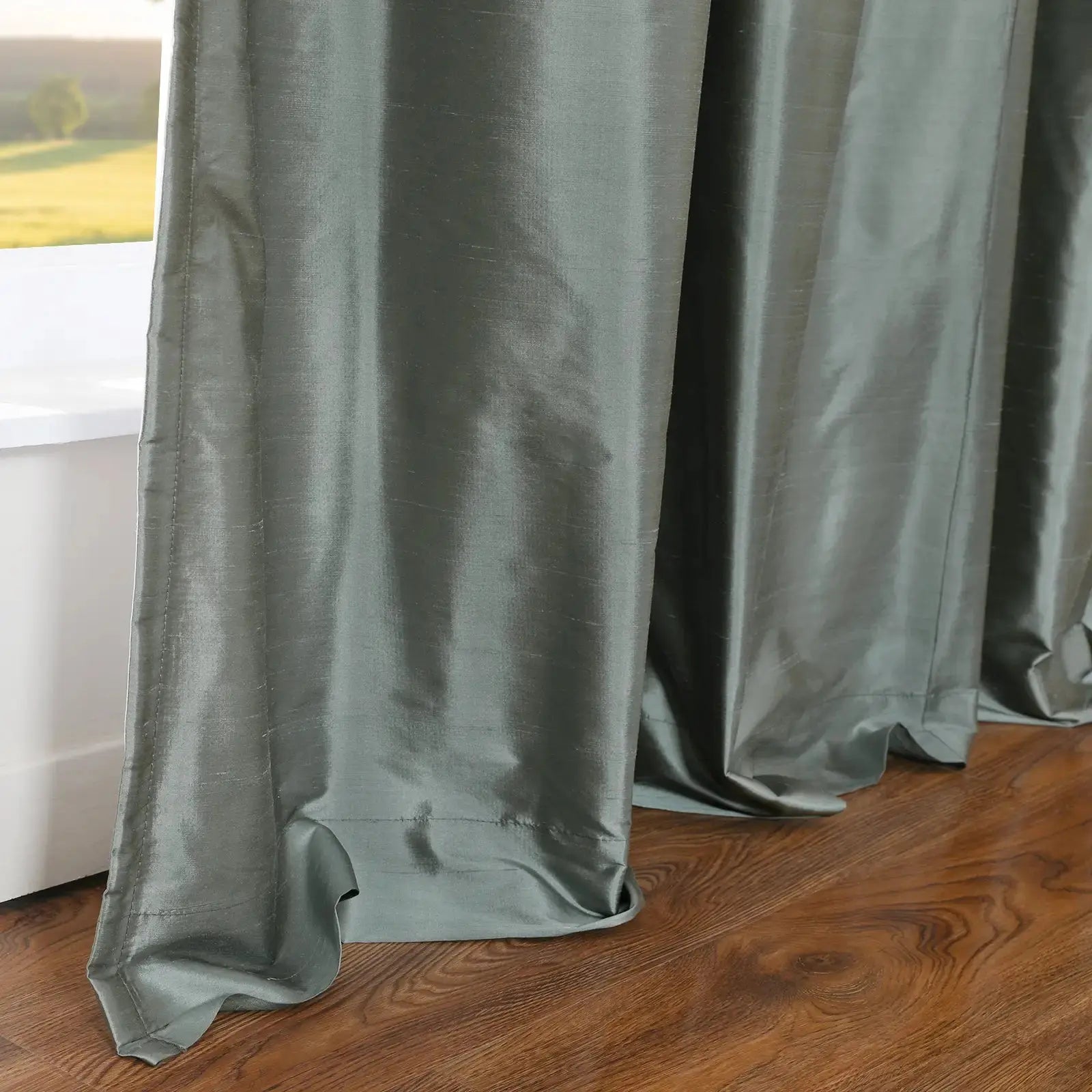 Selman Dupioni Silk Curtain Pleated?-TWOPAGES