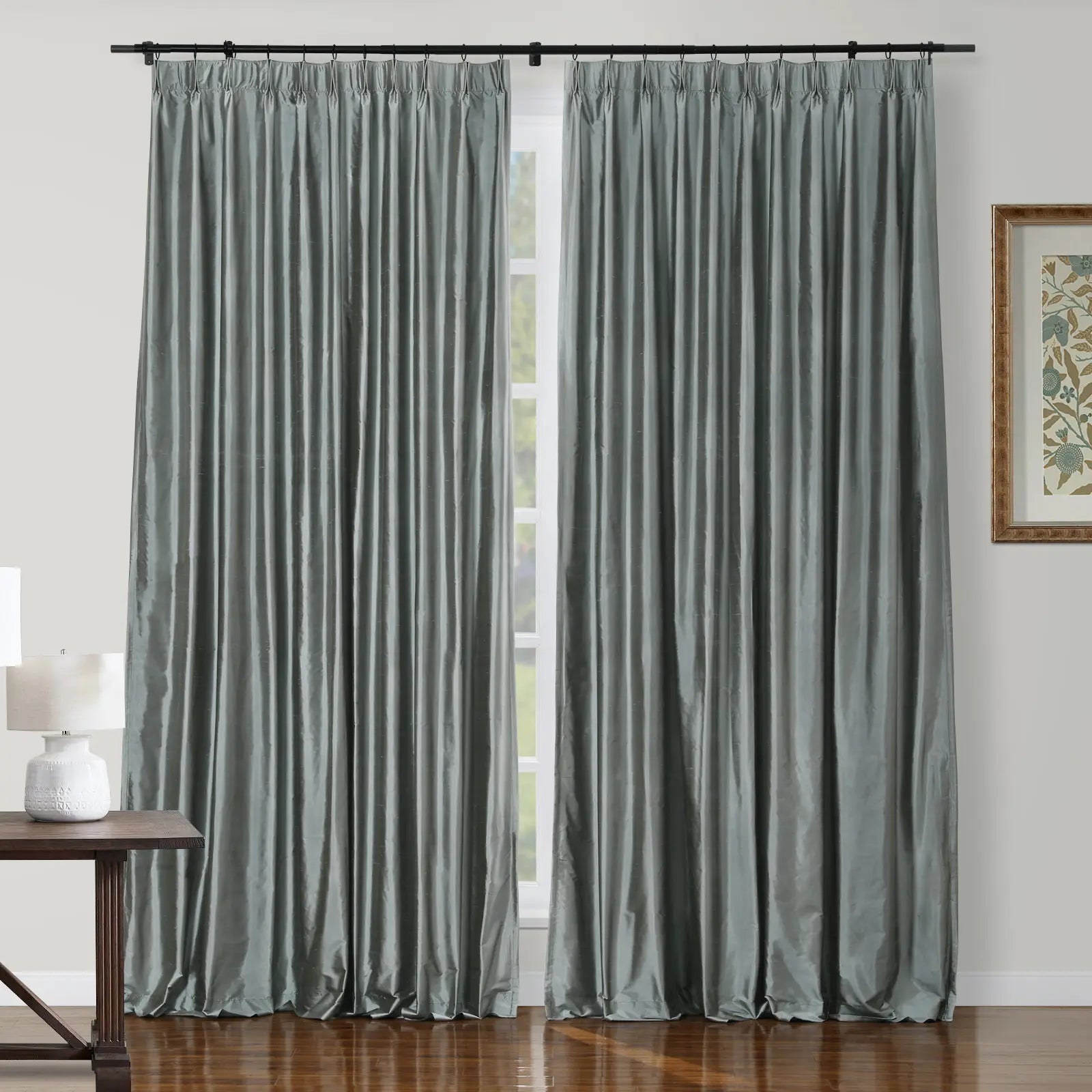 Selman Dupioni Silk Curtain Pleated TWOPAGES