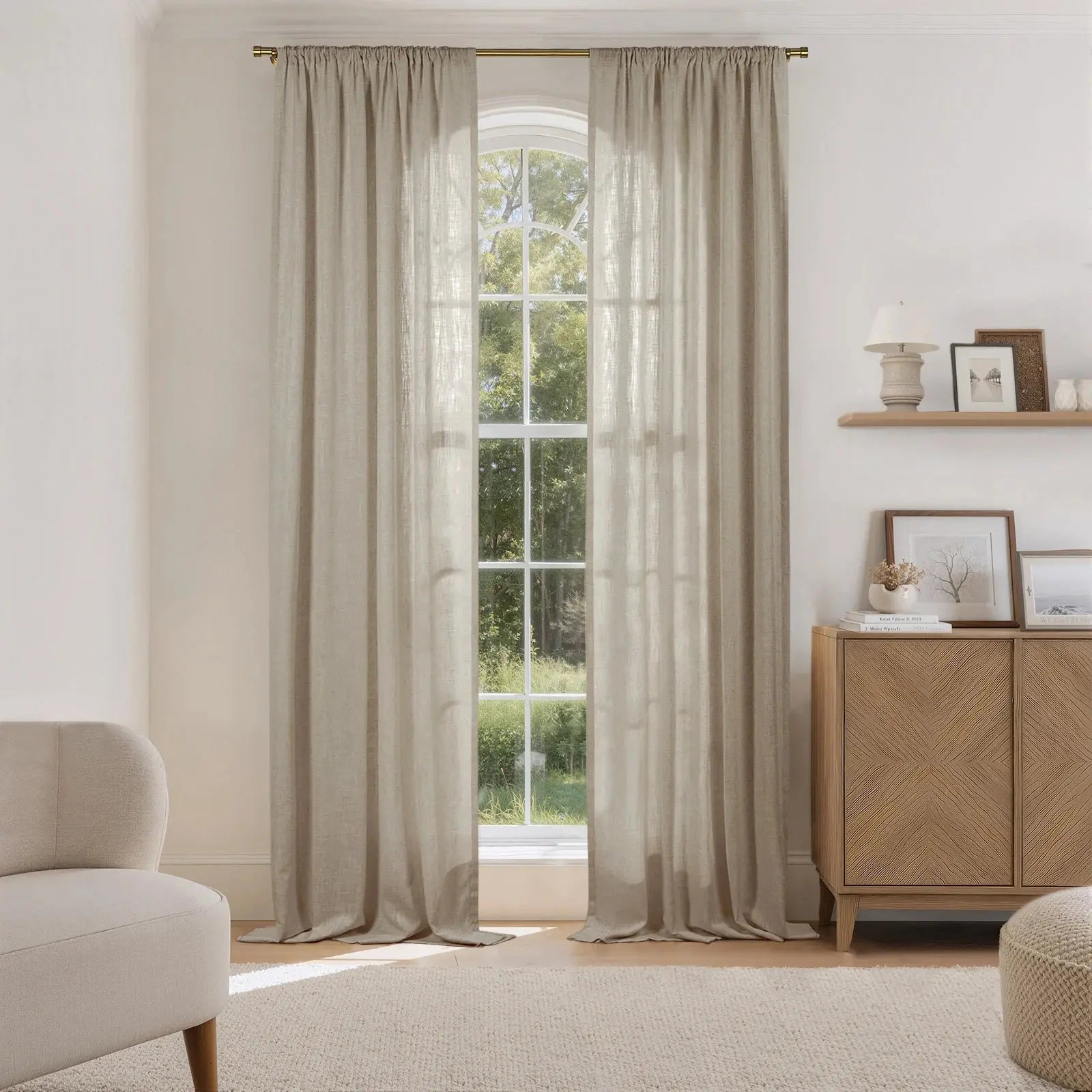 Liz Linen Drape Soft Top- Grey Beige 1908-6-TWOPAGES
