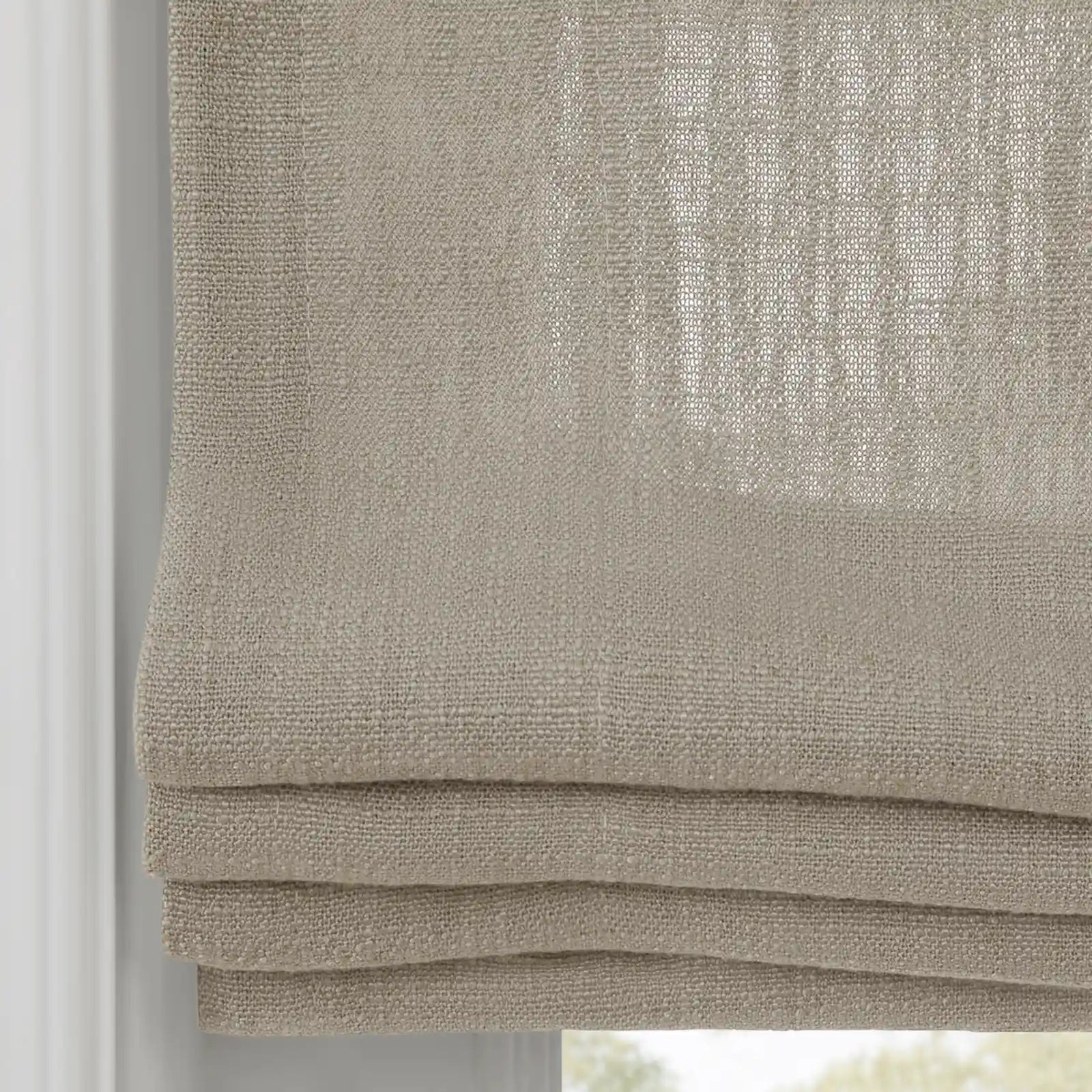 Liz Linen Flat Roman Blind Cord Lift