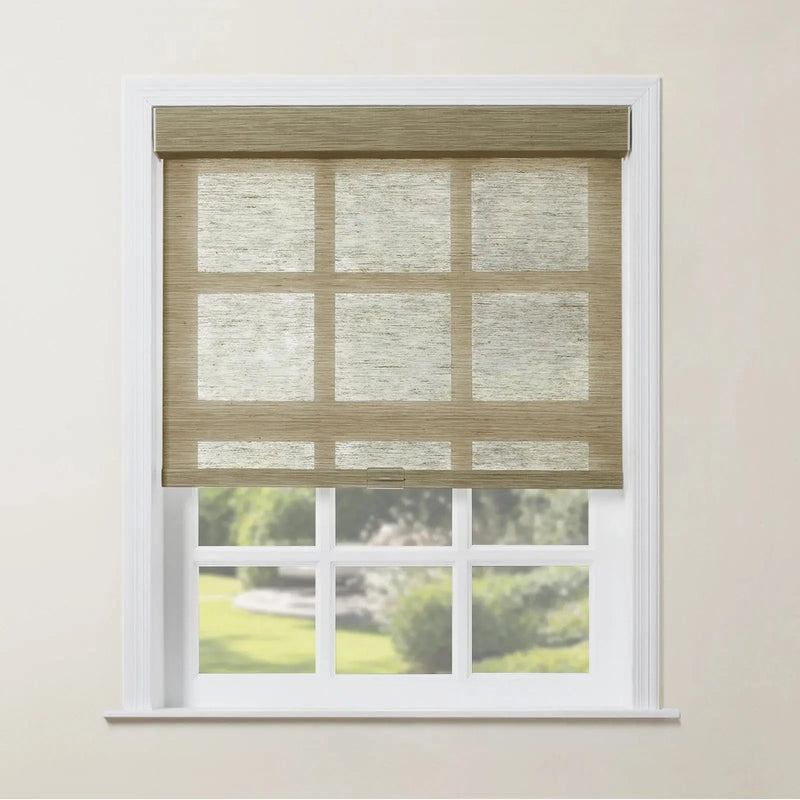 Rae Natural Jute Woven Wood Roller Blinds Cordless-?-TWOPAGES