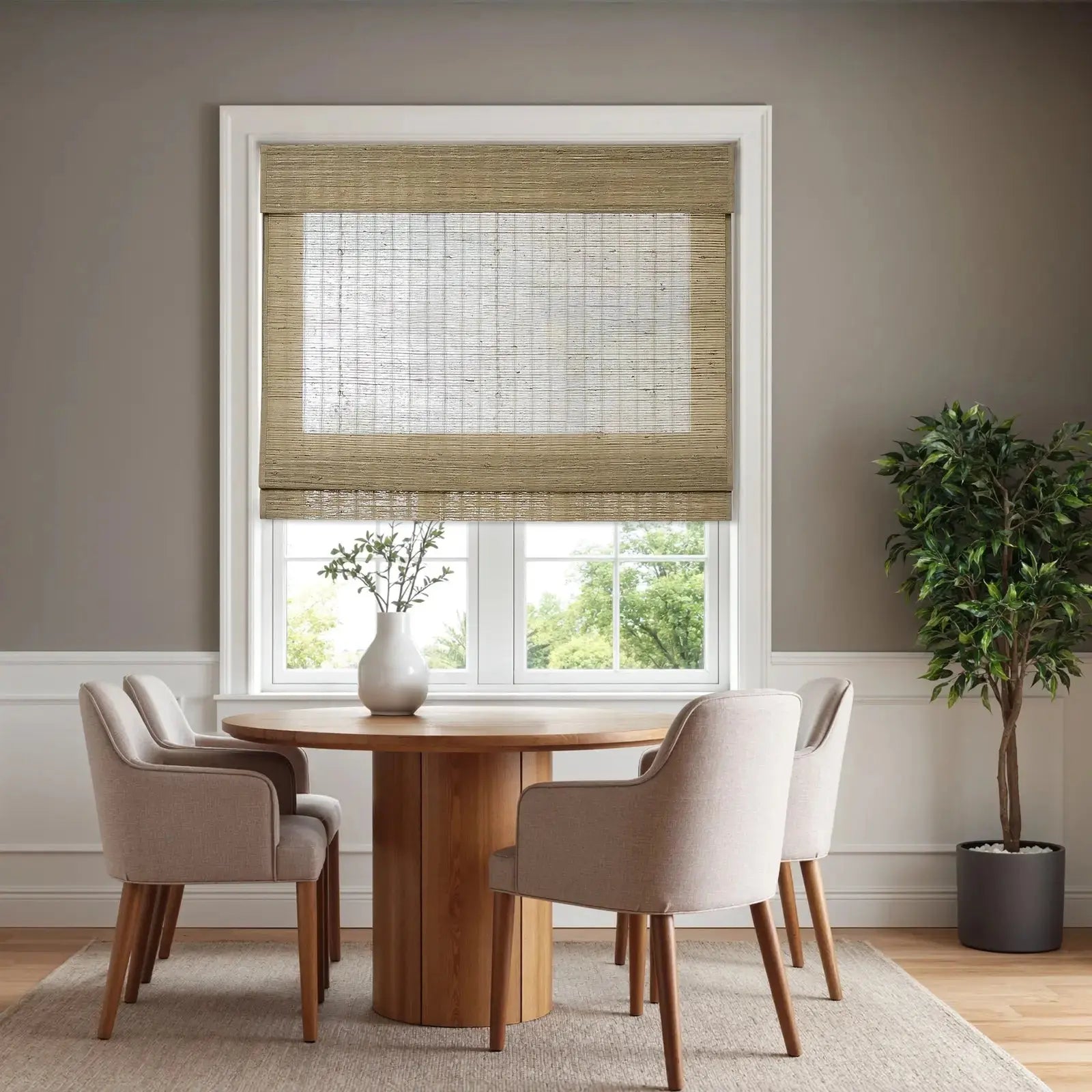 Rae Natural Ramie Jute Woven Wood Blinds - Series M?-TWOPAGES CURTAINS