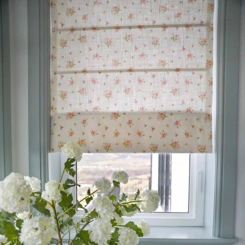 Custom Flat Fold Roman Shade Cordless- -TWOPAGES