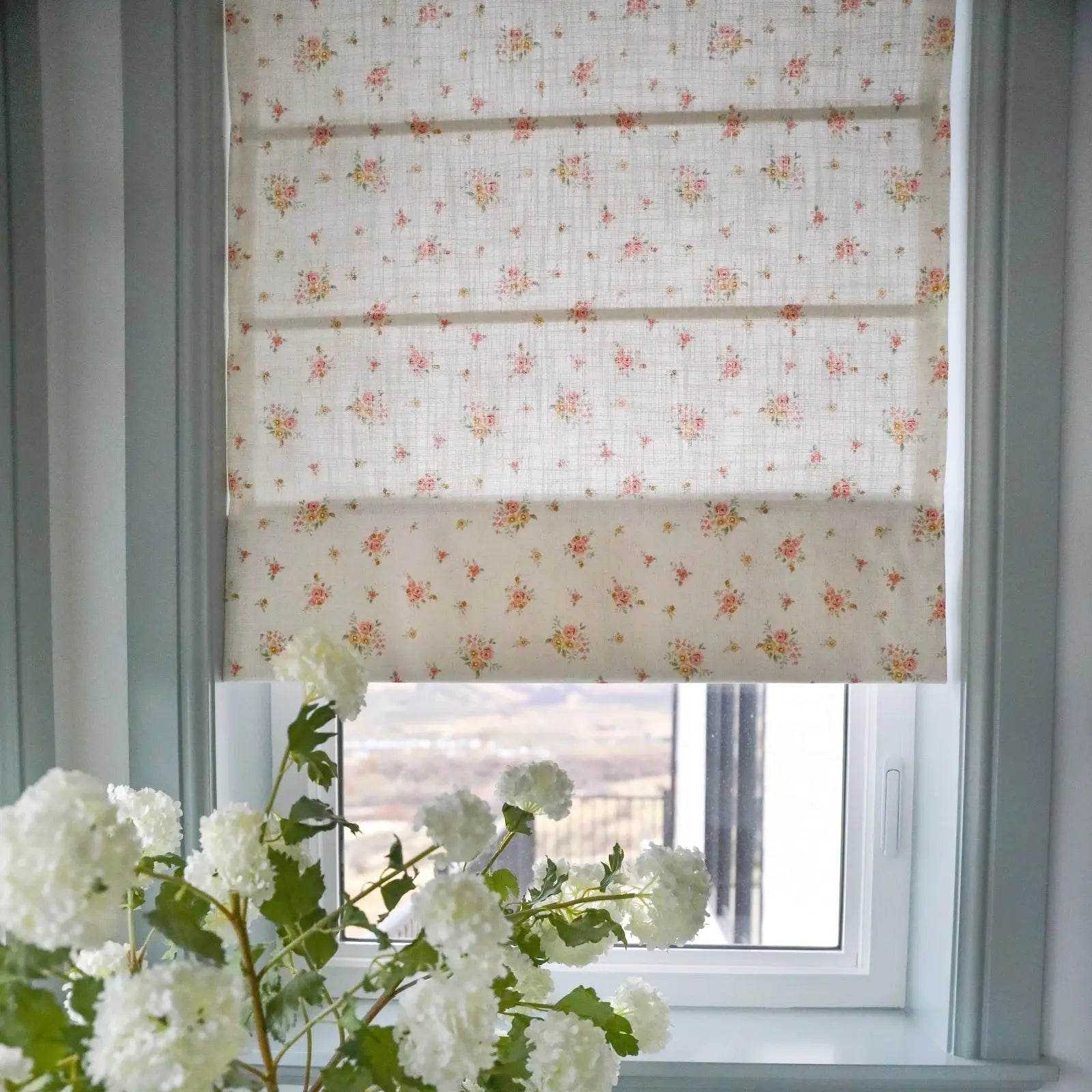 Custom Flat Fold Roman Shade Cordless- -TWOPAGES