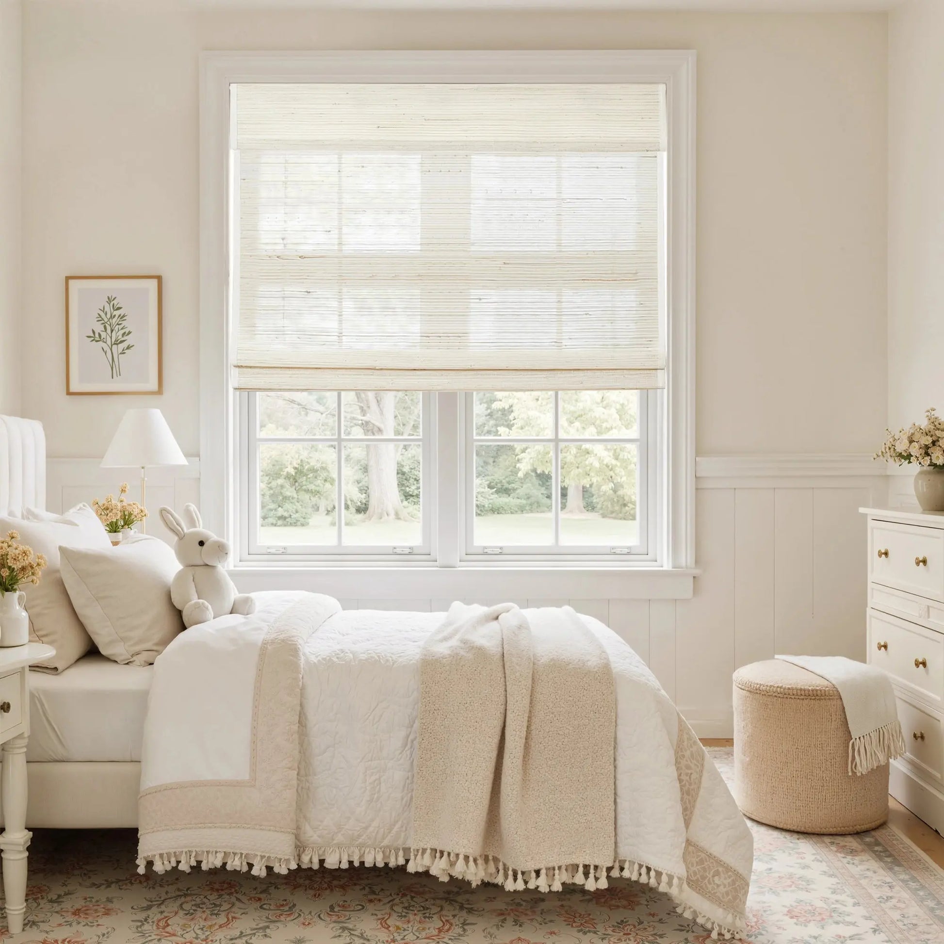 Rae Natural Ramie Jute Woven Wood Blinds - Series D-?-TWOPAGES CURTAINS