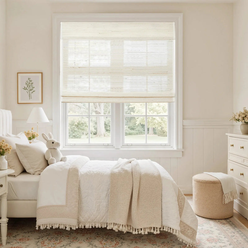 Rae Natural Ramie Jute Woven Wood Blinds - Series D-?-TWOPAGES CURTAINS