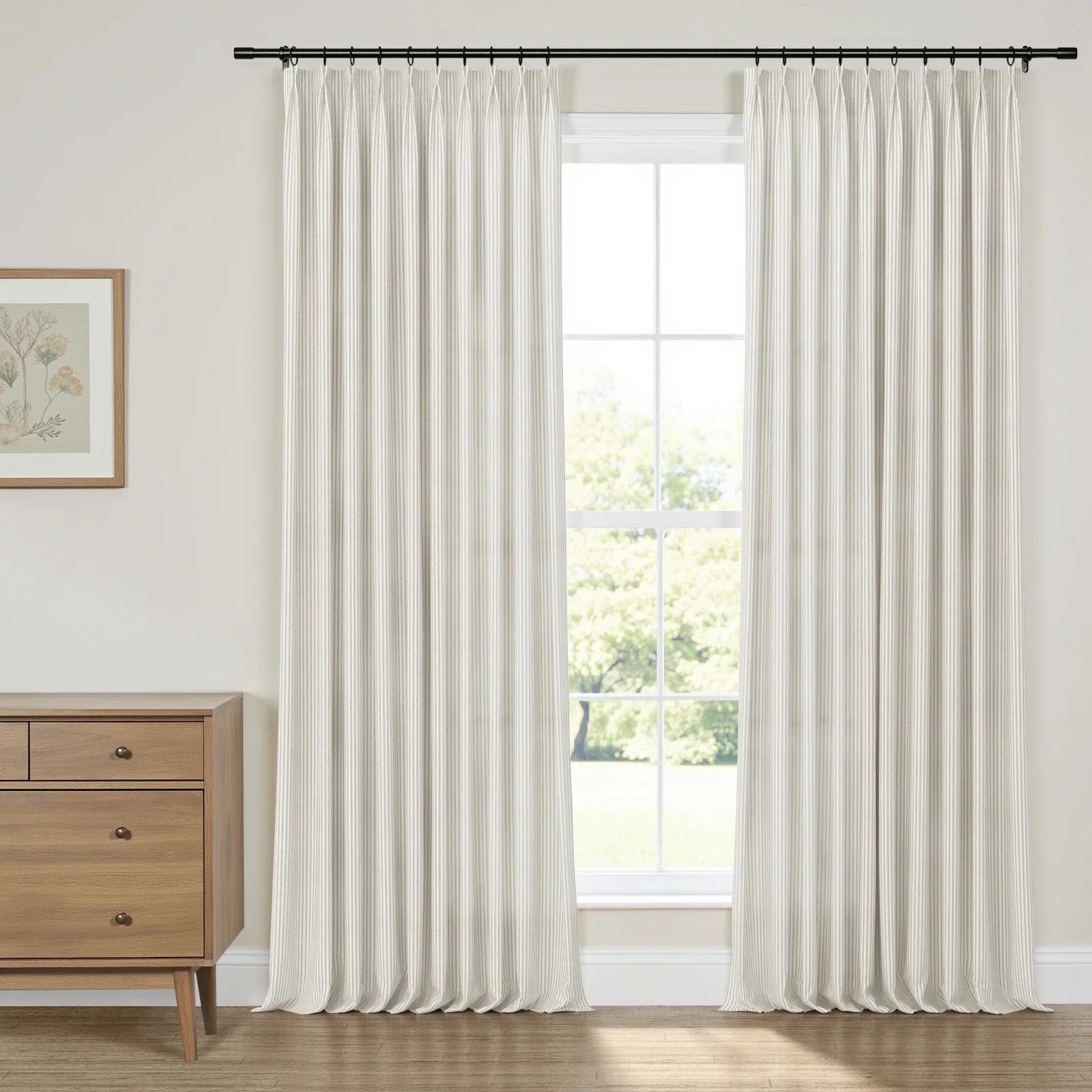 Britt Bengoechea x TWOPAGES Cottage Floral Printed Linen Cotton Pleated Curtains