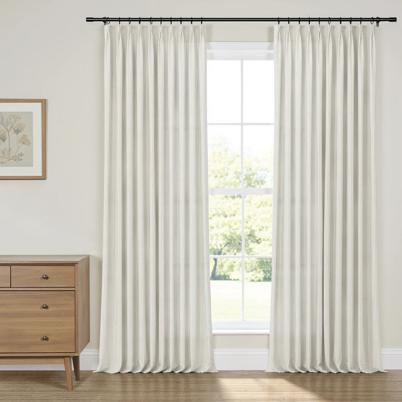 Britt Bengoechea x TWOPAGES Cottage Floral Printed Linen Cotton Pleated Curtains