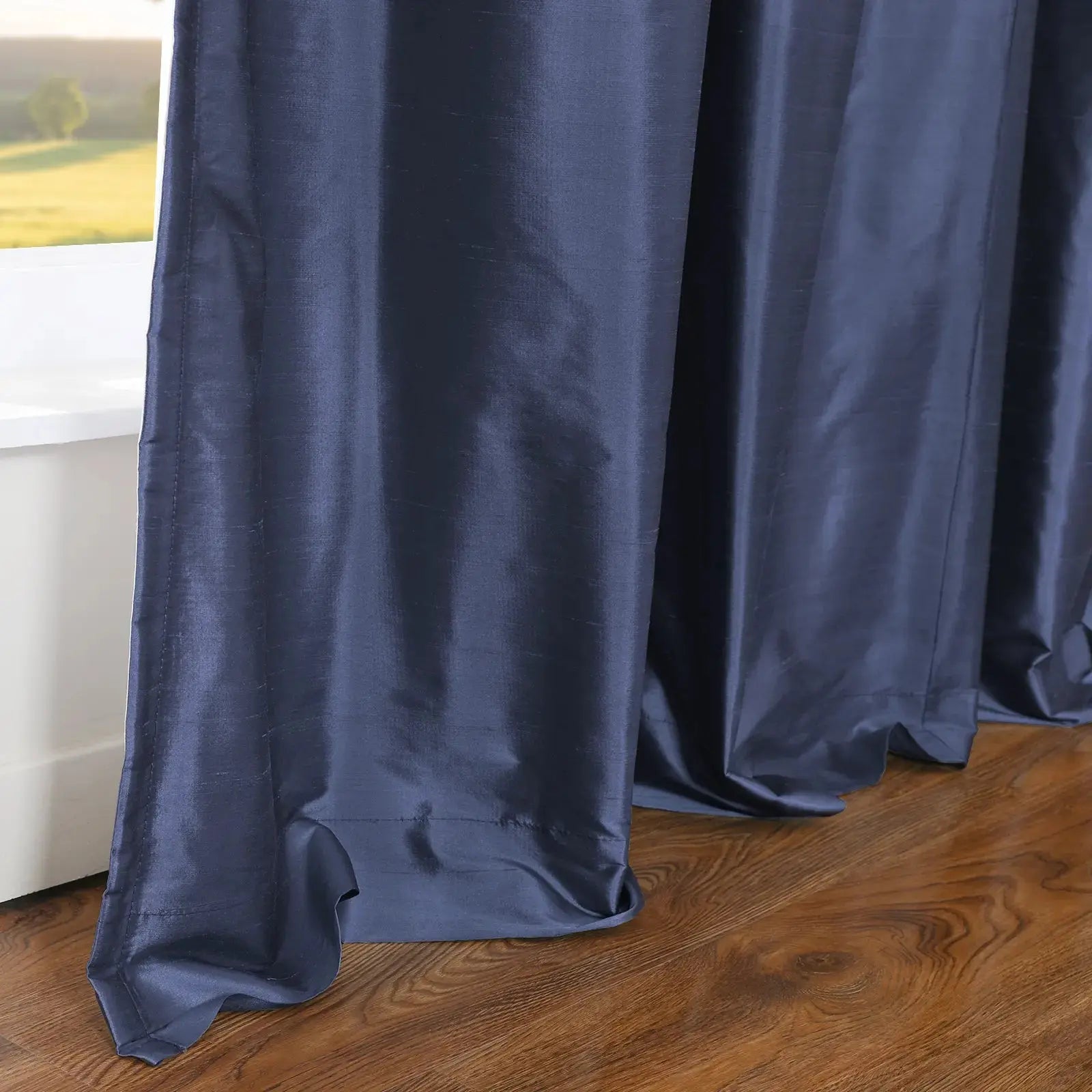 Selman Dupioni Silk Curtain Pleated?-TWOPAGES