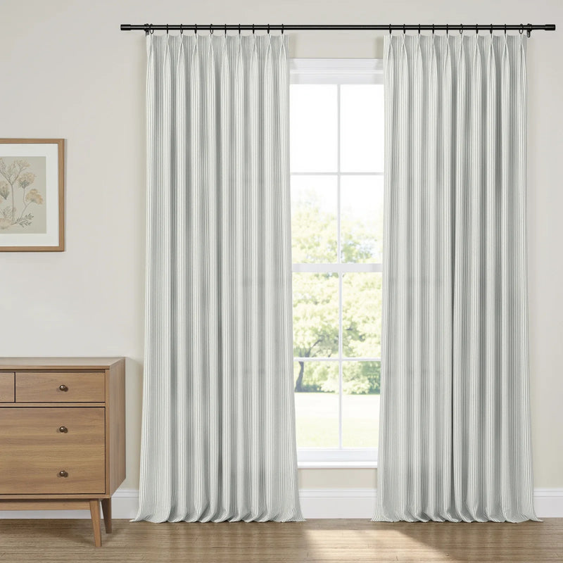 Britt Bengoechea x TWOPAGES Cottage Floral Printed Linen Cotton Pleated Curtains