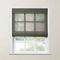 Rae Natural Ramie Bamboo Woven Blinds - Series P-?Ink Black P14-TWOPAGES CURTAINS