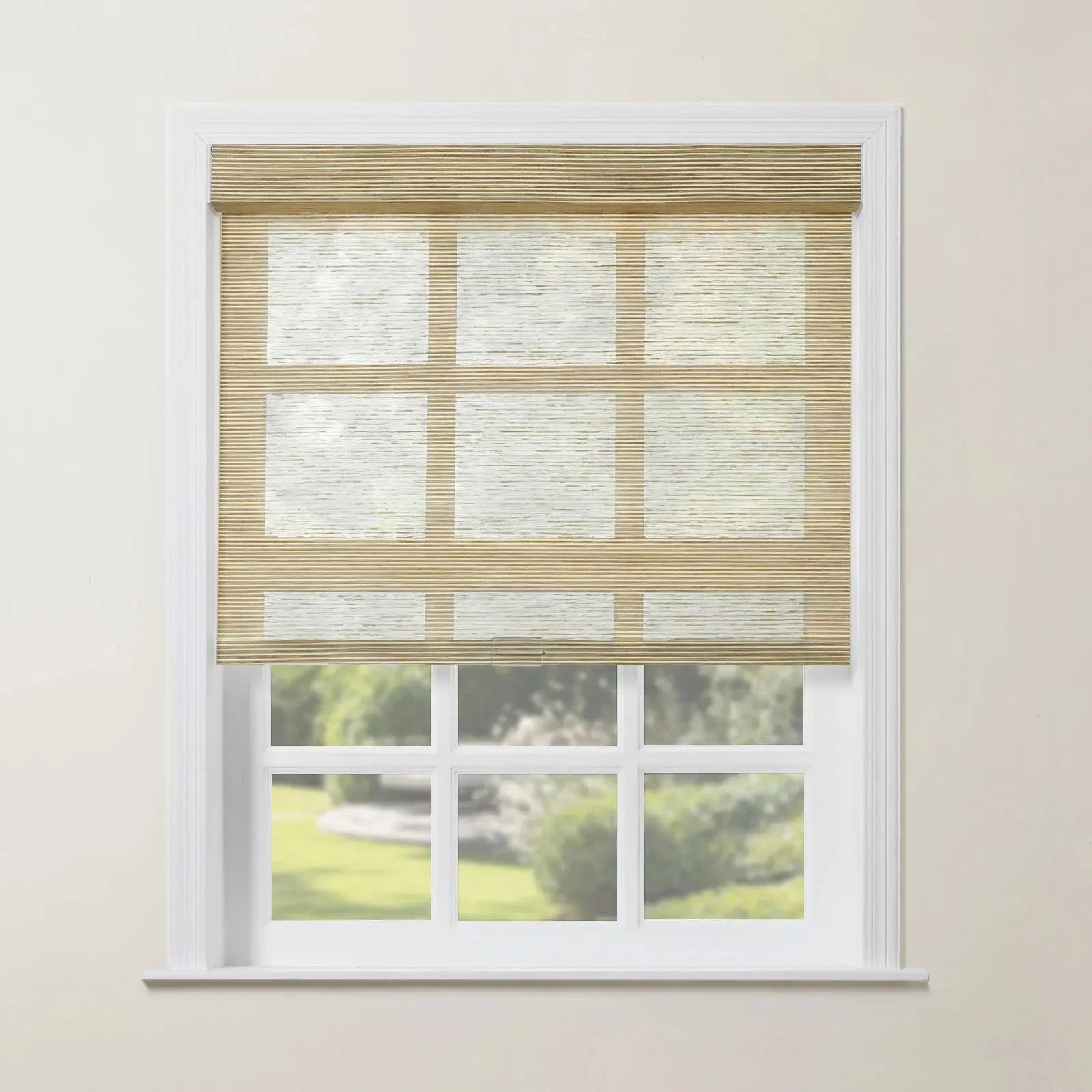 Rae Natural Jute Woven Wood Roller Blinds Cordless-?-TWOPAGES