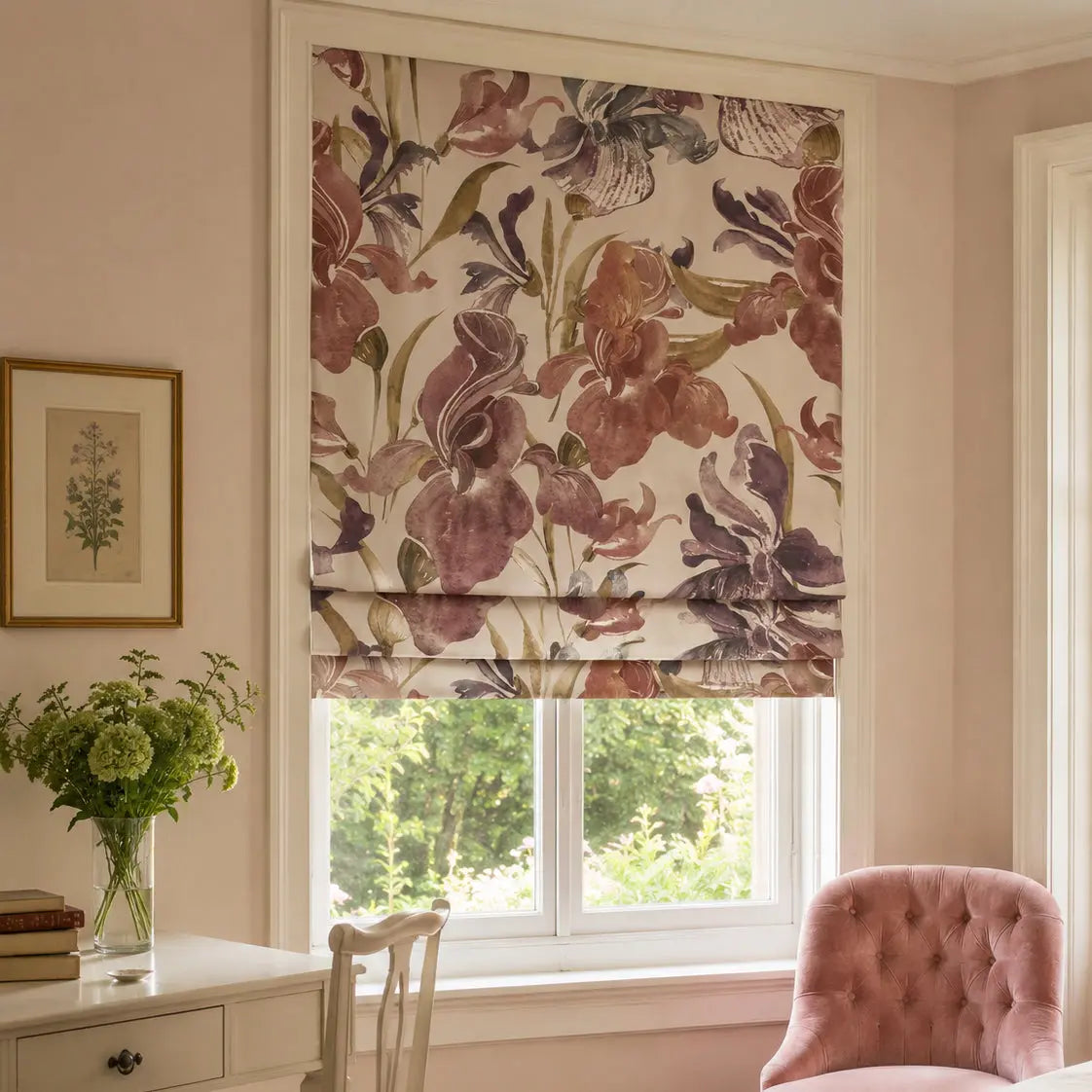 Sara Le x TWOPAGES Printed Linen Roman Blind Cordless