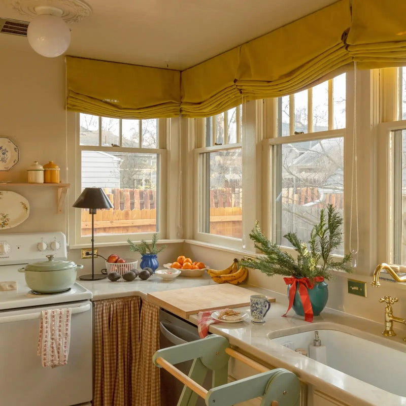 Custom Relaxed Roman Shades Cord Lift- -TWOPAGES