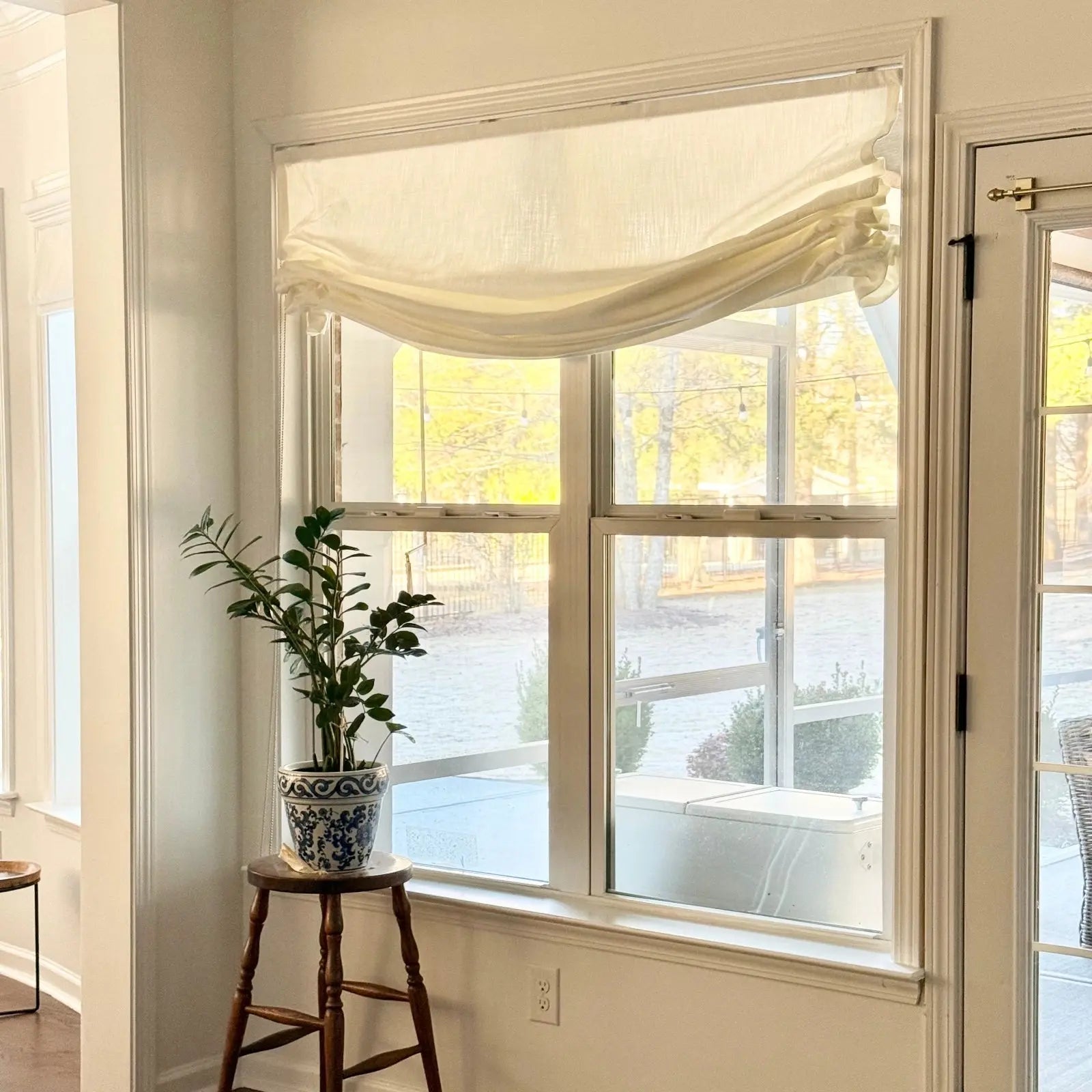Custom Relaxed Roman Shades Cord Lift- -TWOPAGES