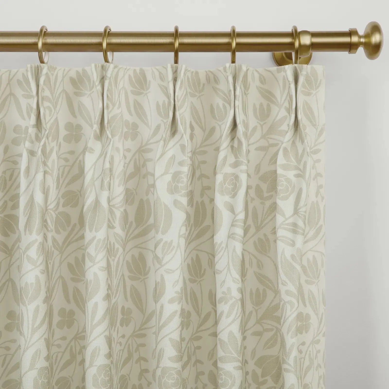 Kate Frost Pattern Cotton Drapery Pleated- -TWOPAGES