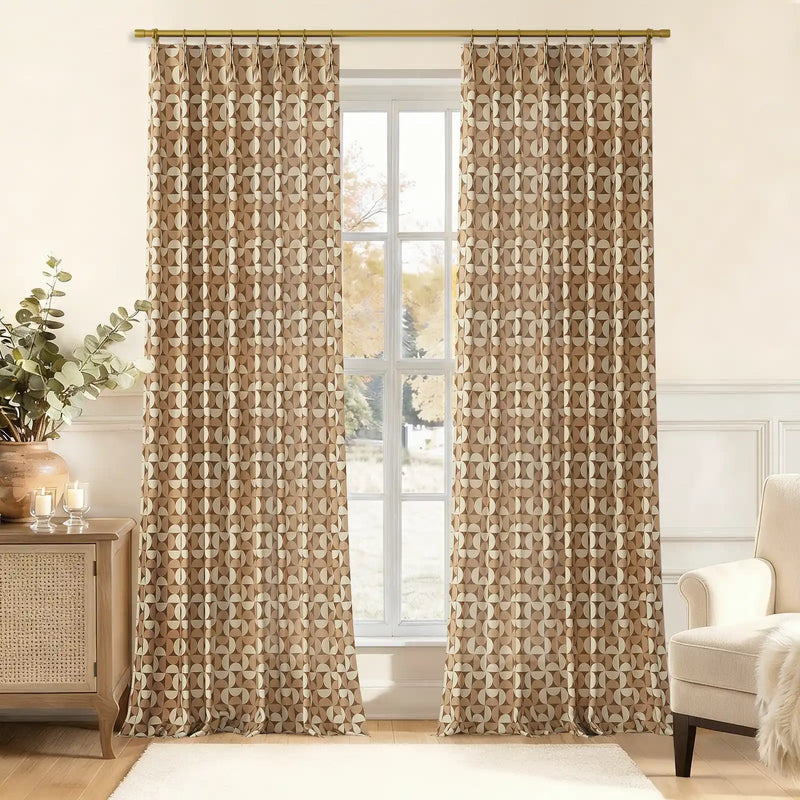MS. MAVERICK MUSE x TWOPAGES Pastoral Printed Linen Cotton Pleated Curtains