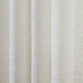 Ivory White Liz Linen Pleated Curtains semi-sheer linen weave shown in vertical folds