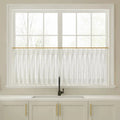 Liz Linen Pleated Cafe Curtains -TWOPAGES